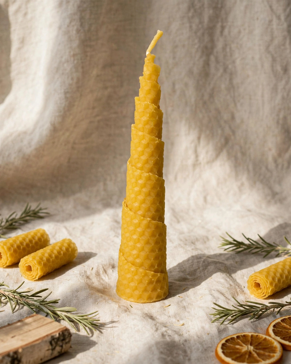 Vela de miel espiral 15cm