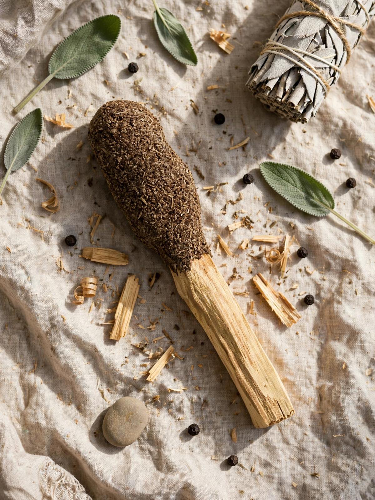 PALO SANTO CON ROMERO