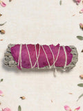 SALVIA BLANCA Y PETALOS DE ROSA