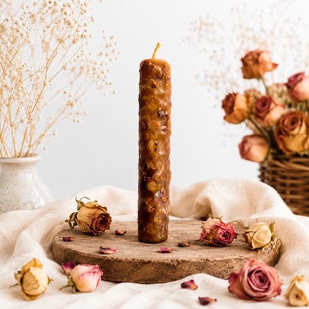 VELA DE MIEL CON ROSAS